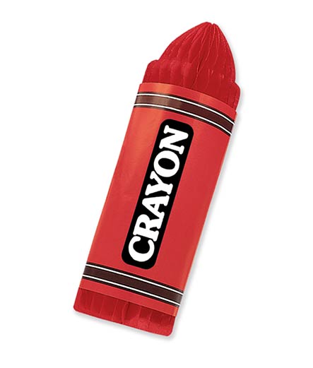 24″ Honeycomb Crayons,Printed Both Sides Red